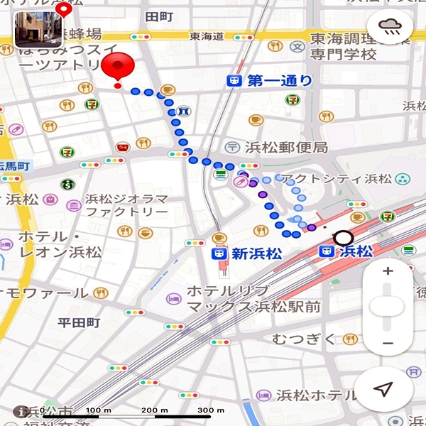 浜松ガールズバーLienへのアクセス地図