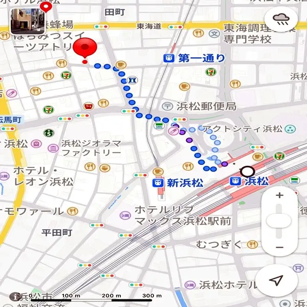浜松ガールズバーLienへのアクセス地図